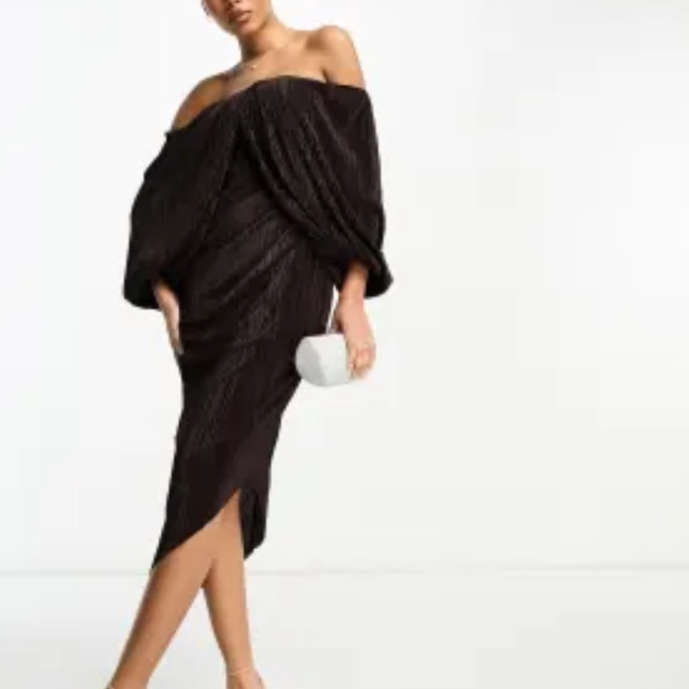 ASOS Black Asymmetrical One Shoulder Cocktail Dress